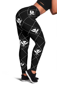 Kanaka Maoli Women's Leggings Regal AH White - Polynesian Pride