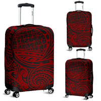 Polynesian Luggage Cover 27 Black-Red - Polynesian Pride
