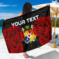 Tonga Polynesian Custom Personalised Sarong - Tongan Spirit Women One Size Red - Polynesian Pride