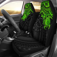 Cook Islands Polynesian Car Seat Covers - Green Turtle Universal Fit Green - Polynesian Pride