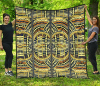 Polynesian Premium Quilt Yellow White - Polynesian Pride