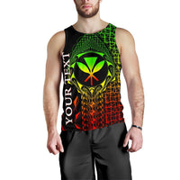 Hawaii Custom Personalised Men's Tank Top - Kanaka Maoli Rocket Style (Reggae) - Polynesian Pride