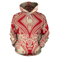 Polynesian Tribal Hoodie 16 Unisex Red - Polynesian Pride