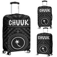 Chuuk Luggage Covers - Chuuk Seal With Polynesian Tattoo Style ( Black) - Polynesian Pride