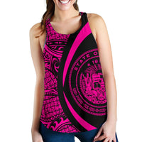 Hawaii Pink Polynesian Women's Racerback Tank - Circle Style - Polynesian Pride