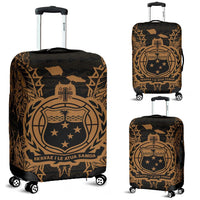 Samoa Polynesian Luggage Covers Map Gold Gold - Polynesian Pride