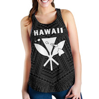 Hawaii Kanaka Polynesian Women's Racerback Tank White - Polynesian Pride