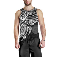 Northern Mariana Islands Polynesian Men's Tank Top - White Turtle - Polynesian Pride