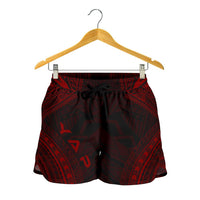 Yap Women's Shorts - Polynesian Chief Red Version Women Red - Polynesian Pride