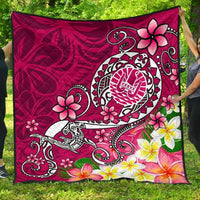Tahiti Premium Quilt - Turtle Plumeria (Pink) Pink - Polynesian Pride