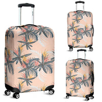 Tropical Pattern Pink Luggage Cover White - Polynesian Pride