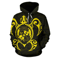 Tonga Polynesian Hoodie Tonga Coat of Arms In Turtle Map - Polynesian Pride