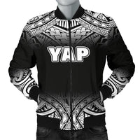 Yap Men's Bomber Jacket - Fog Black Style Black - Polynesian Pride