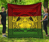 Hawaii Polynesian Pele Kanaka Premium Quilt Red - Polynesian Pride