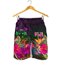 Fiji Men's Shorts - Summer Hibiscus - Polynesian Pride