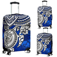 Tonga Polynesian Luggage Cover - Blue Turtle - Polynesian Pride