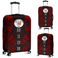 Niue Luggage Cover - Polynesian Tattoo Red Black - Polynesian Pride