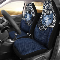 Tonga Pride Car Seat Covers - Tongan Coat Of Arms (Blue) Universal Fit BLUE - Polynesian Pride