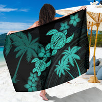 Hawaii Turtle Plumeria Coconut Tree Polynesian Sarong - Turquoise Sarong One size Turquoise - Polynesian Pride
