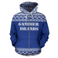Gambier All Over Zip up Hoodie Polynesian Hoodie Style - Polynesian Pride