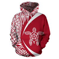 American Samoa Turtle Polynesian Hoodie Circle Style 04 - Polynesian Pride