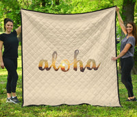 Aloha Premium Quilt Beige - Polynesian Pride