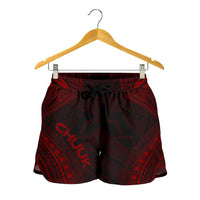 Chuuk Women's Shorts - Polynesian Chief Red Version - Polynesian Pride