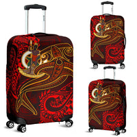 Vanuatu Polynesian Luggage Covers - Red Shark Polynesian Tattoo - Polynesian Pride