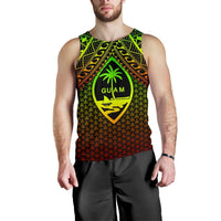 Polynesian Guam Men's Tank Top - Reggae Vintage Polynesian Patterns - Polynesian Pride
