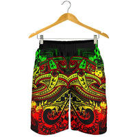 Samoa Men's Shorts - Reggae Shark Polynesian Tattoo - Polynesian Pride