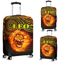 Sun In Leo Zodiac Luggage Covers Polynesian Tattoo Unique Vibes Art - Polynesian Pride