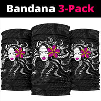 Hula Girl Polynesian Bandana 3 - Pack - White - AH - Polynesian Pride