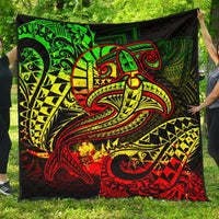 Tahiti Premium Quilt - Reggae Shark Polynesian Tattoo - Polynesian Pride