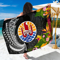 Tahiti Sarong - Seal Spiral Polynesian Patterns Sarong - Tahiti Black - Polynesian Pride