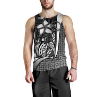 Chuuk Micronesia Men's Tank Top White - Turtle With Hook - Polynesian Pride