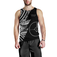 Yap Men's Tank Top - Micronesian Pattern Flash Black - Polynesian Pride