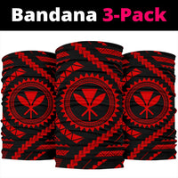 Hawaiian Kanaka Maoli Red Bandana 3 - Pack - Polynesian Pride
