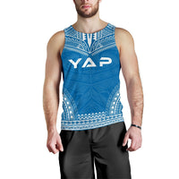 Yap Men's Tank Top - Polynesian Chief Flag Version Blue - Polynesian Pride