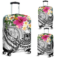 Tahiti Polynesian Luggage Covers - Summer Plumeria (White) - Polynesian Pride