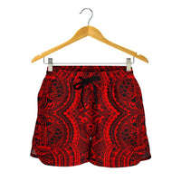Polynesian Symmetry Red Women's Short - Polynesian Pride