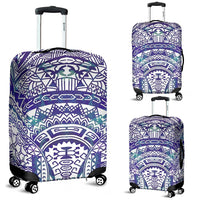 Polynesian Luggage Cover 46 White-Violet - Polynesian Pride