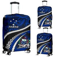 Samoa Luggage Covers Polynesian Shark Tattoo Blue - Polynesian Pride