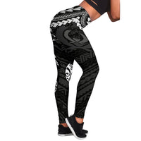 Pohnpei Polynesian Leggings (Women) - Polynesian White Turtle White - Polynesian Pride