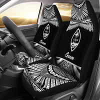 Guam Polynesian Car Seat Covers - Pride White Version Universal Fit White - Polynesian Pride