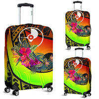 Yap Luggage Covers - Polynesian Hook And Hibiscus (Raggae) - Polynesian Pride