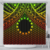 Polynesian Cook Islands Shower Curtain - Reggae Vintage Polynesian Patterns 177 x 172 (cm) Reggae - Polynesian Pride
