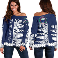 Samoa Polynesian MYHEART Women's Sweater Blue - Polynesian Pride