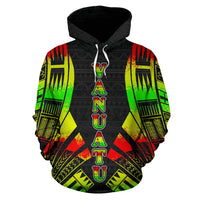 Vanuatu Polynesian Hoodie Reggae Tattoo - Polynesian Pride