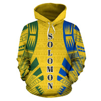 Solomon All Over Hoodie Polynesian Tattoo Style - Polynesian Pride
