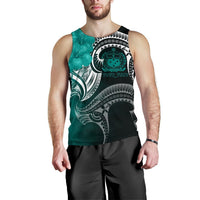 Samoa Custom Personalised Men's Tank Top - Samoa Seal Wave Style (Green) - Polynesian Pride